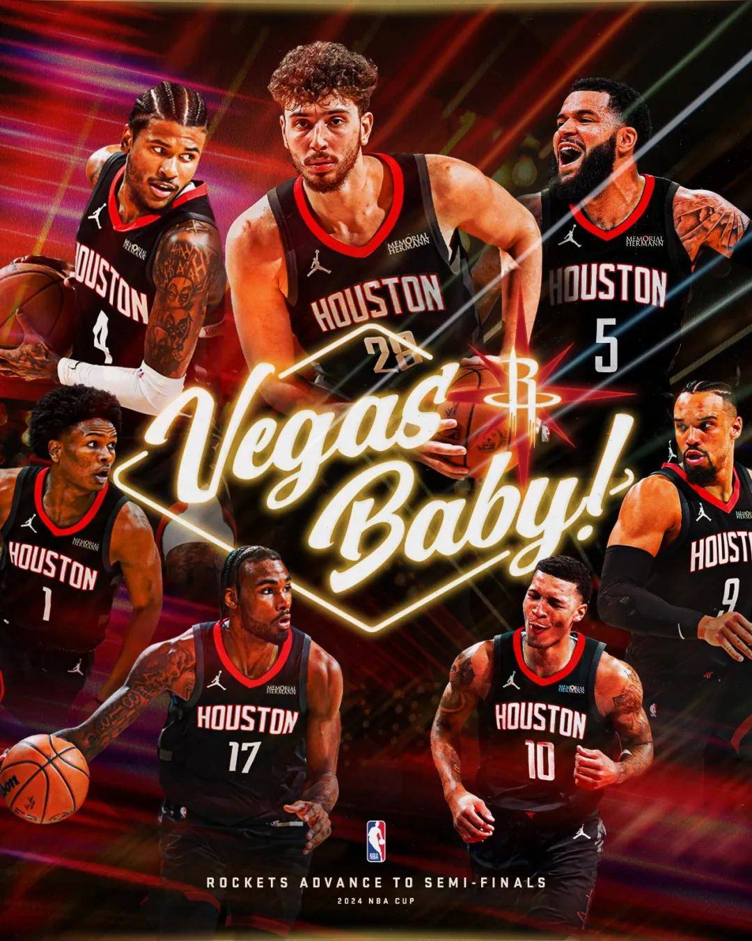 火箭力克马刺，取得两连胜